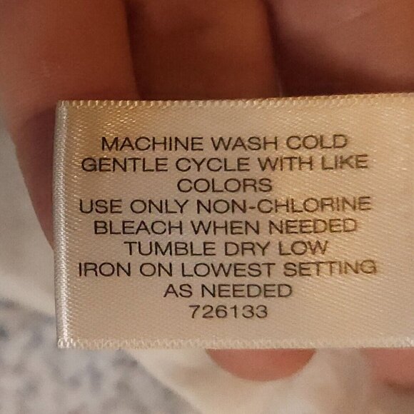 Marilyn Monroe Linen Blend Blue White Floral Adjustable Strap Sundress 12 - Picture 8 of 9